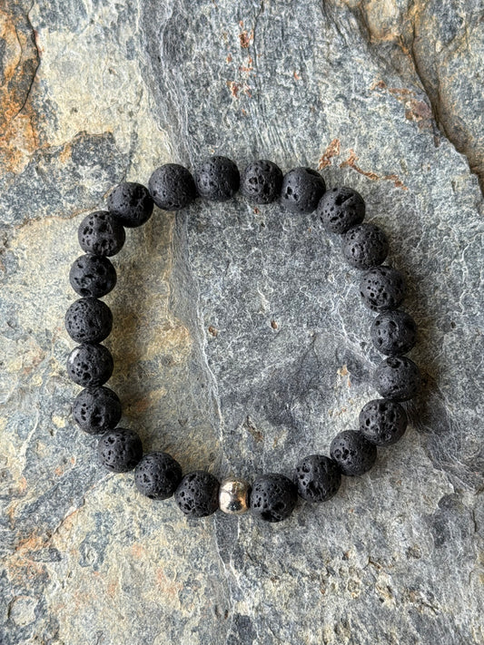 Parure en Pierre Naturelle de Lave