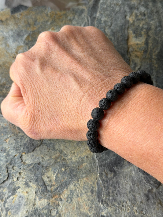 Bracelet Pierres de Lave Naturelle