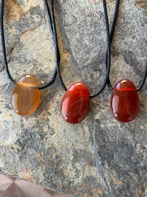 Collier Pendentif Cornaline