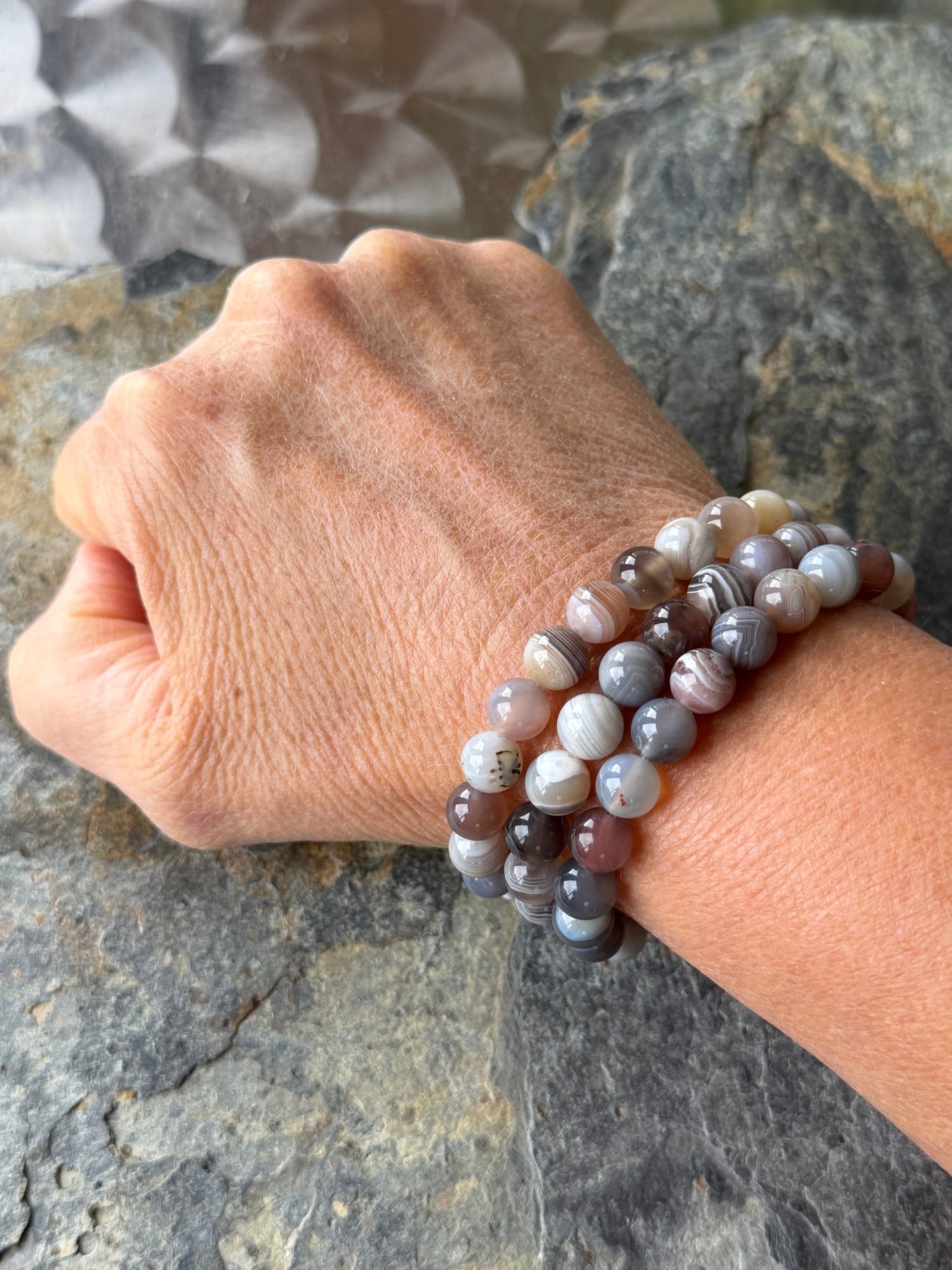 Bracelet Agates du Botswana