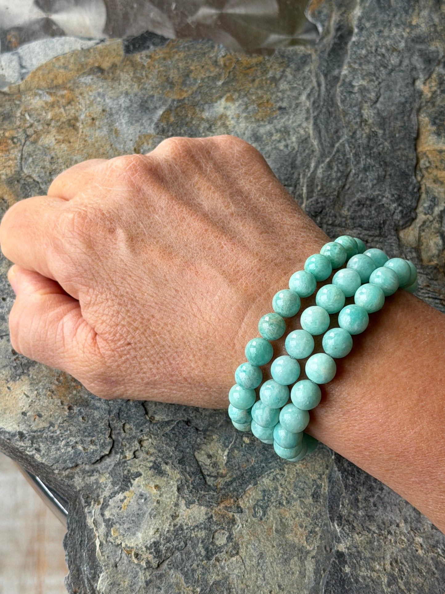 Parure Amazonite Bleue