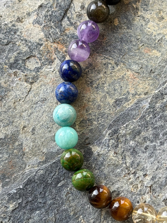 Collier 7 Chakras pierre Naturelle