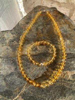 Parure Pierres Naturelles Citrine