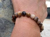 Bracelet Agate Fossile