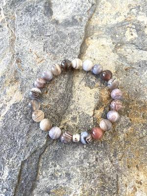 Bracelet Agate du Botswana