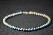 Collier Jaspe Bleu Coloré