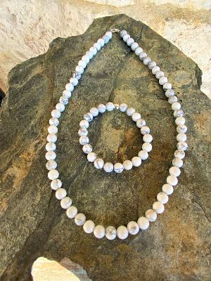 Parure Howlite Naturelle