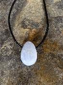 Collier Pendentif Calcite Bleue