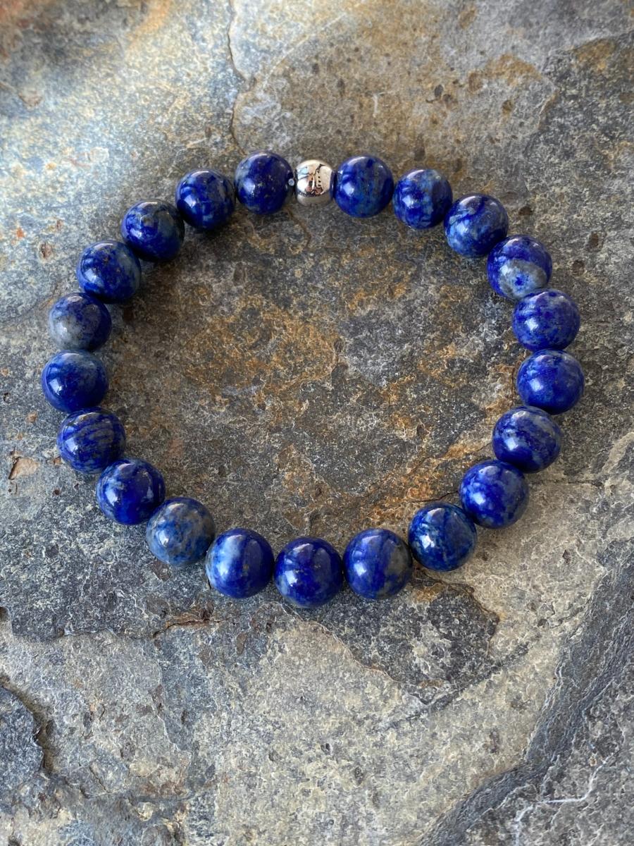 Bracelet perle lapis lazuli pour homme