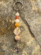 Porte Clés Pierres Naturelles-Pendentif Tortue