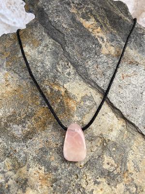 Collier Cordon Quartz Rose