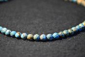Collier Jaspe Bleu Coloré