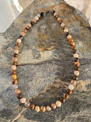 Collier Agates Fossiles 