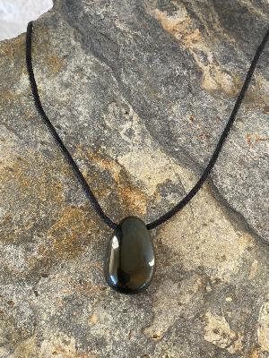 Collier Cordon Obsidienne 