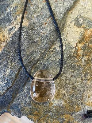 Collier Cordon Quartz Fumé
