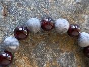 Bracelet Grenat et Marbre