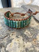 Bracelet Jade Cordon cuir