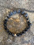 Bracelet Obsidienne-Hématite-Labradorite