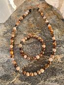 Parure Agates Fossile