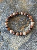 Bracelet Agate Fossile