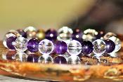 Bracelet Améthyste Cristal de Roche