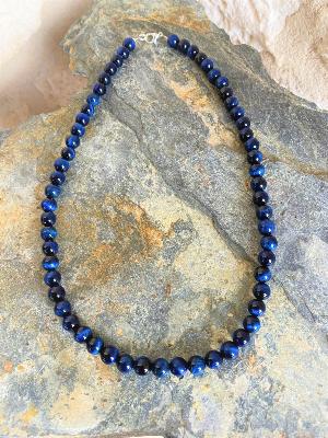 Collier Œil de Tigre Bleu