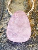 Pendentif Quartz Rose Pour Animaux