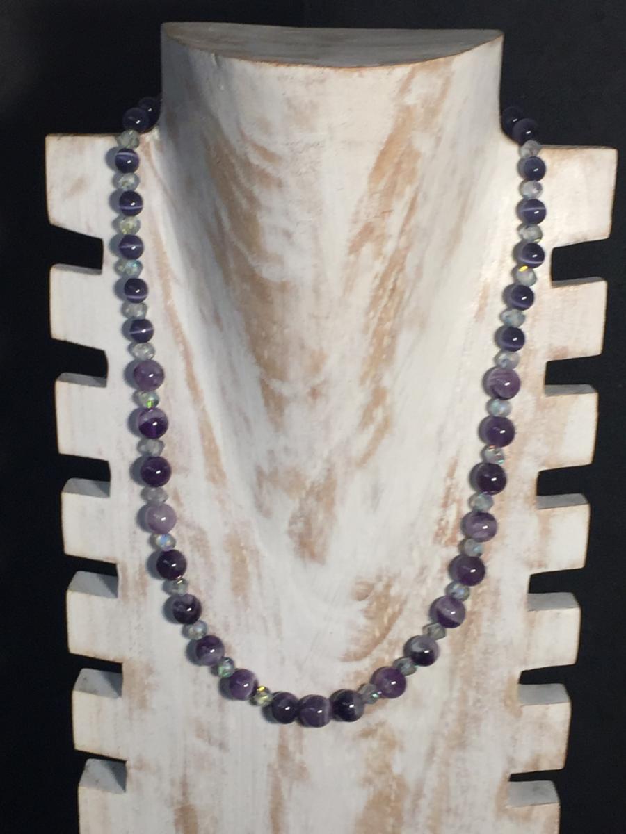 Coller En Amethyste Et œil De Chat Coller En Amethyste Et œil De Chat