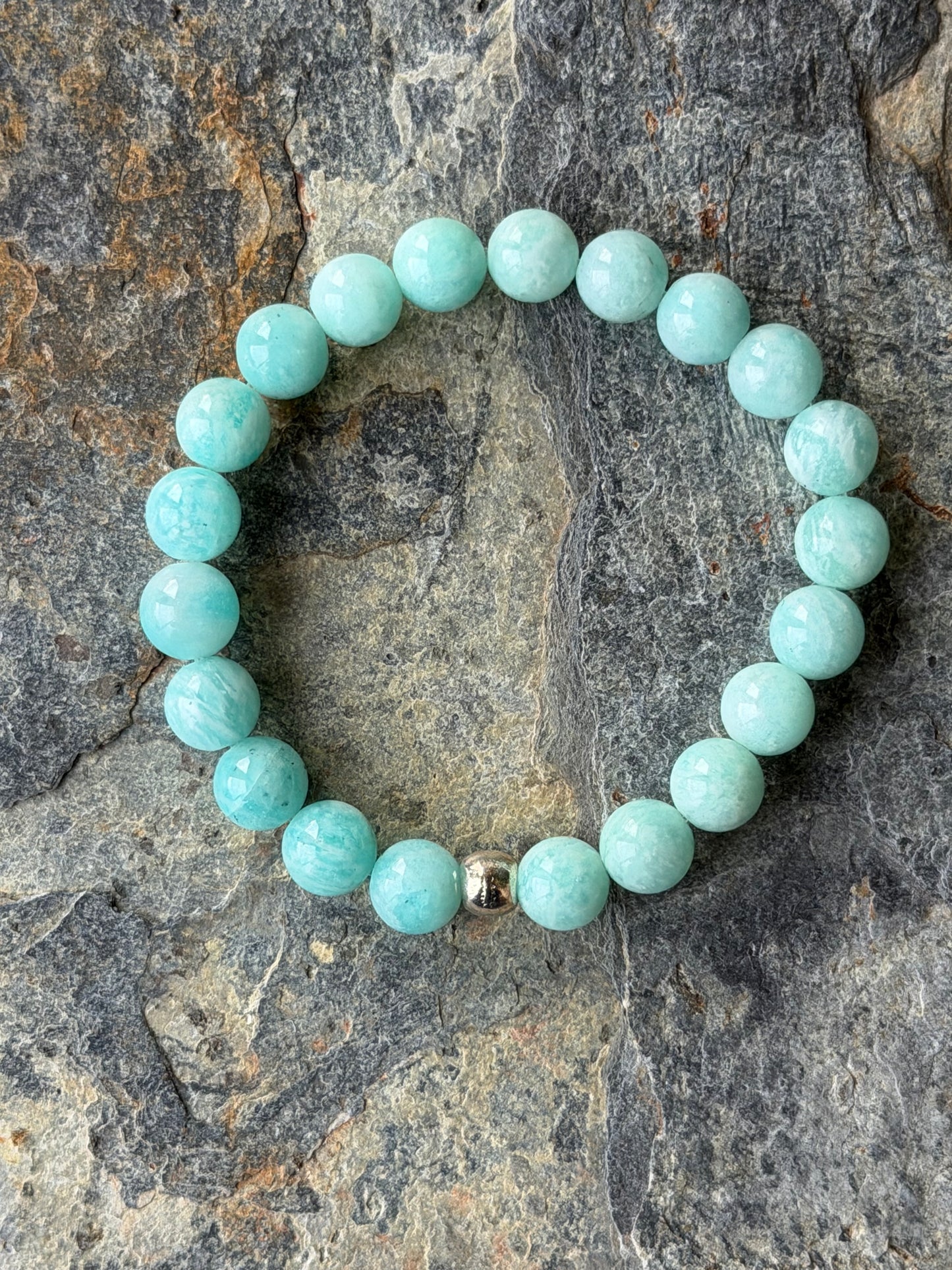 Parure Amazonite Bleue