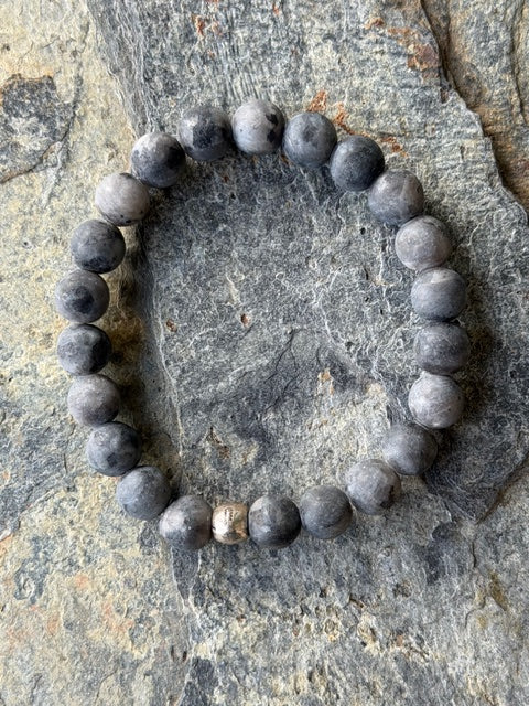 Parure Pierres Naturelles de Labradorite Mate