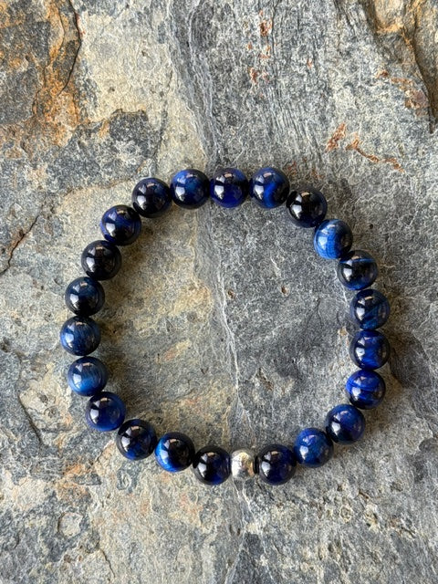 Bracelet Œil de Tigre bleu