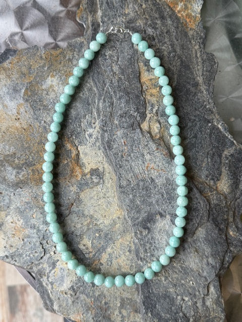 Collier Amazonite Bleue