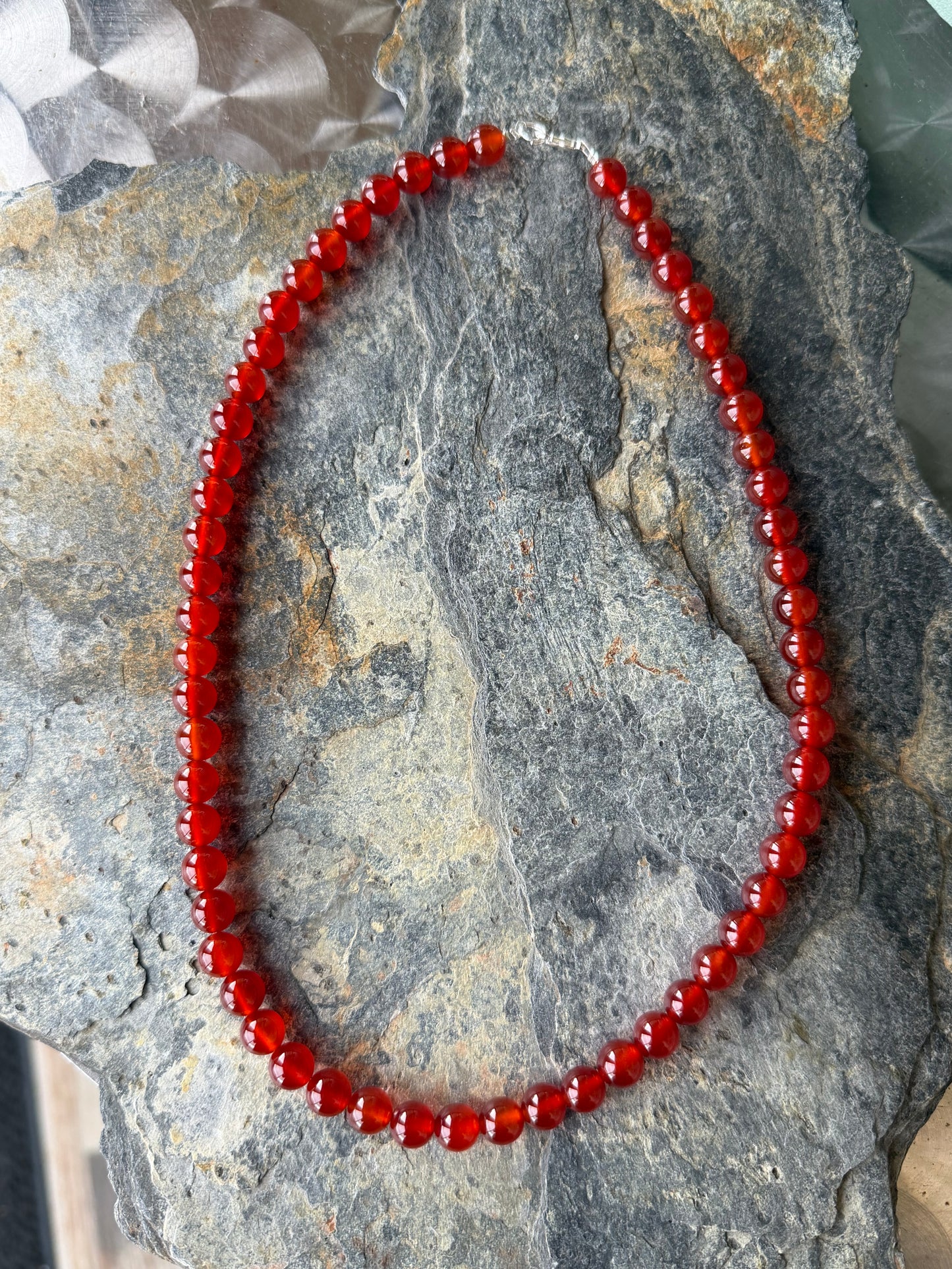 Collier Cornaline Rouge