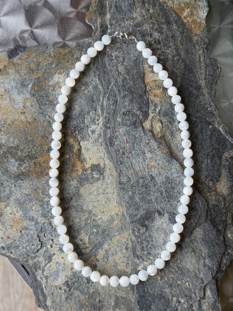 Collier Nacre Blanc