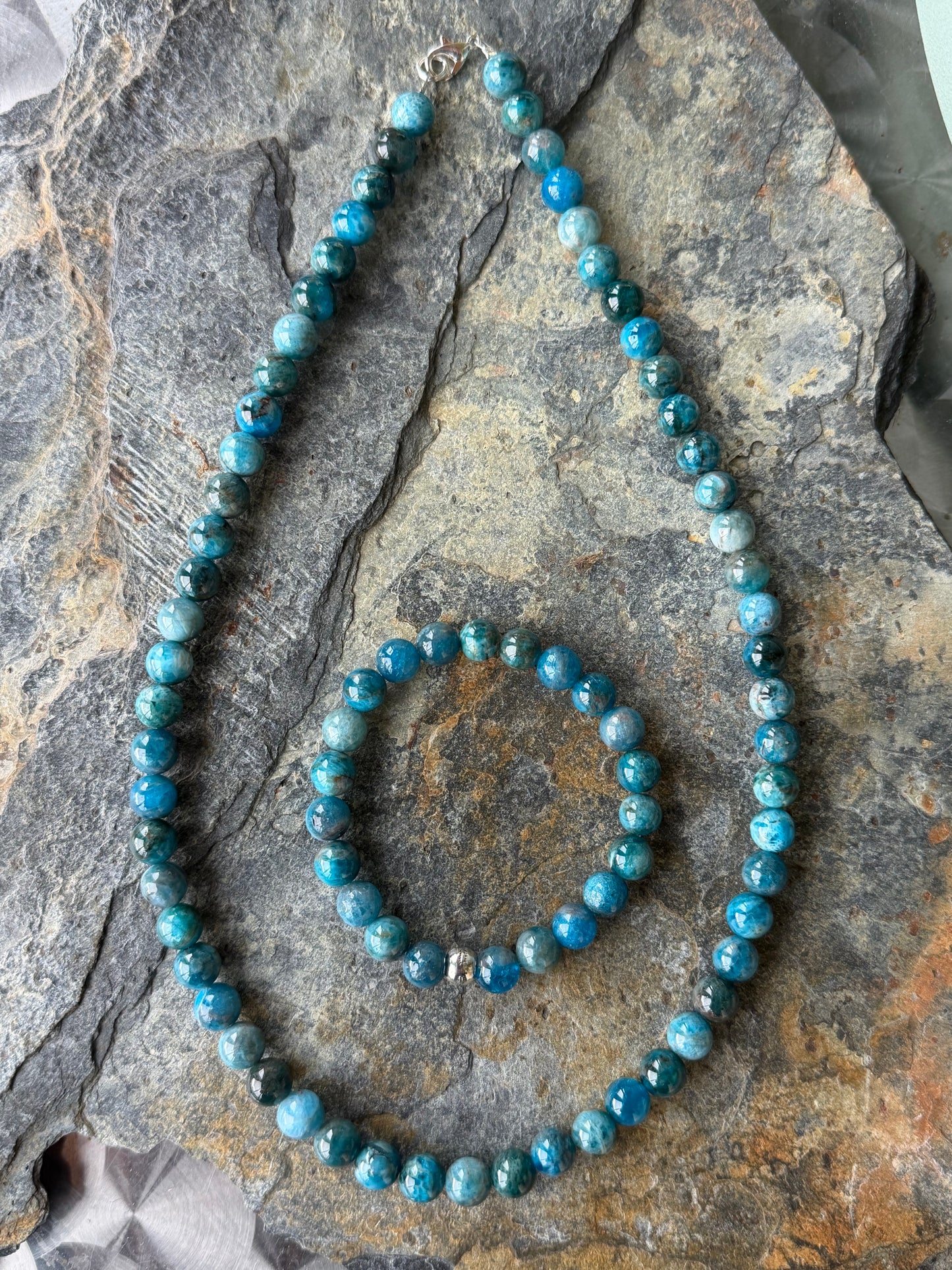 Parure Apatite Bleu