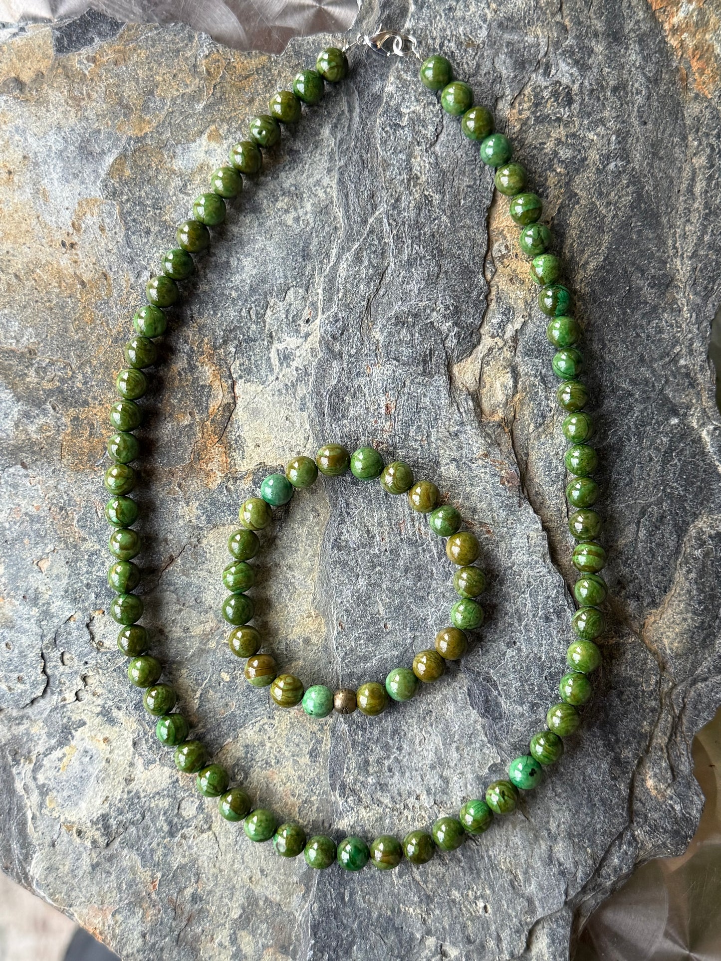 Parure Jade Vert