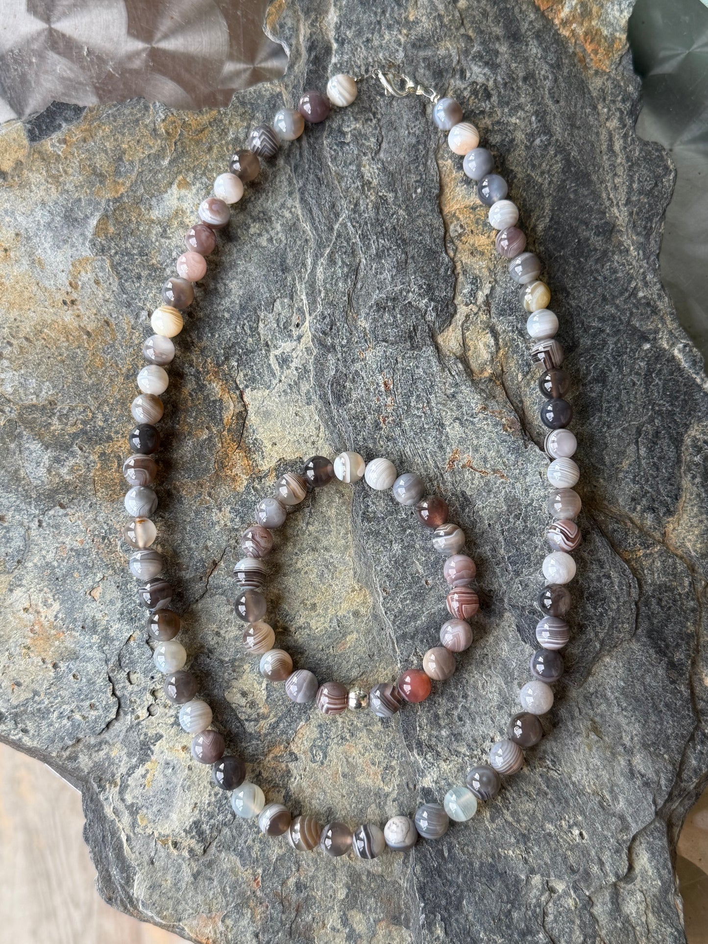 Parure Agate du Botswana