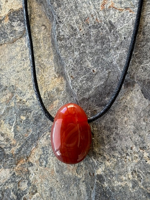Collier Pendentif Cornaline