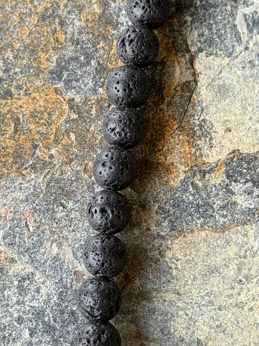 Collier Pierre naturelle de lave