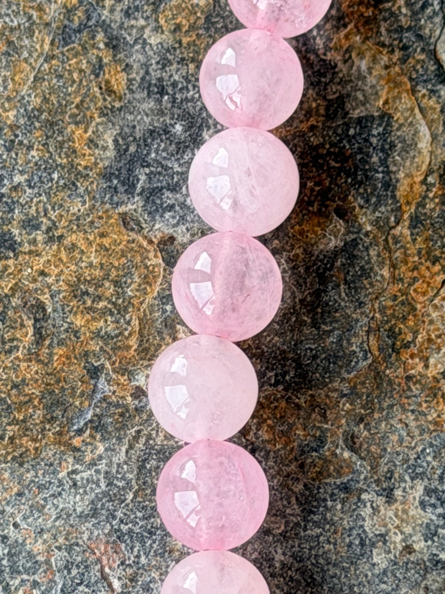 Parure Pierres Naturelles Quartz Rose